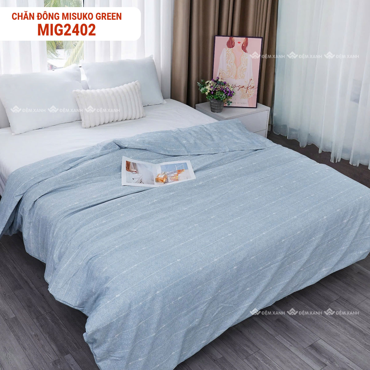 Chăn đông Misuko Green